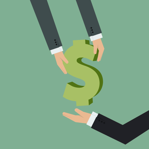 Illustration of get money concept flat design